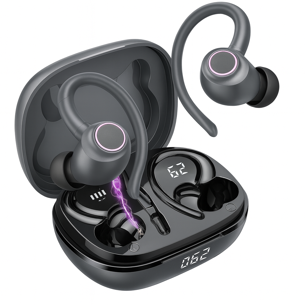 SOLVIX™ SportPro Earbuds — Bluetooth 5.3, 40H Playtime, ENC Noise Reduction