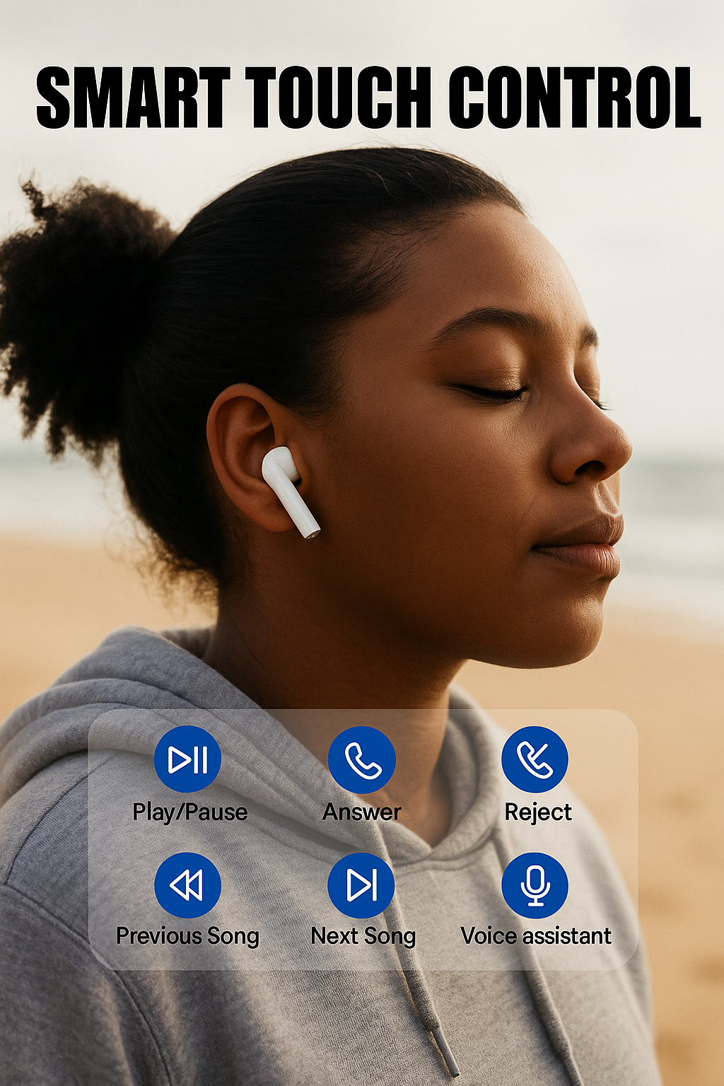 SOLVIX™ Airbuds Pro 5.4 – Wireless Bluetooth Earphones (White)