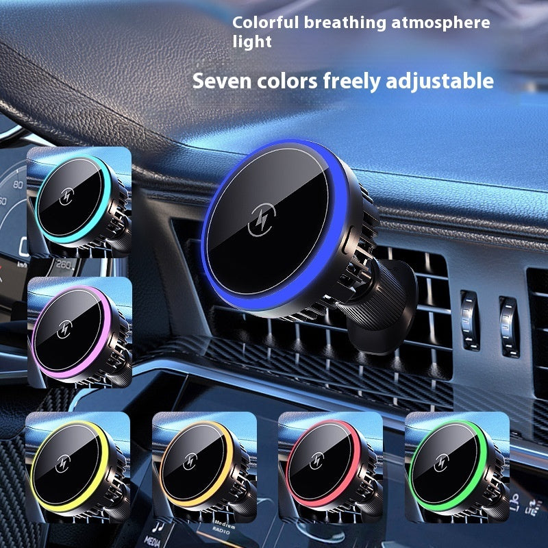 Magnetic Car Wireless Charger & Phone Mount (15W Fast Charge)