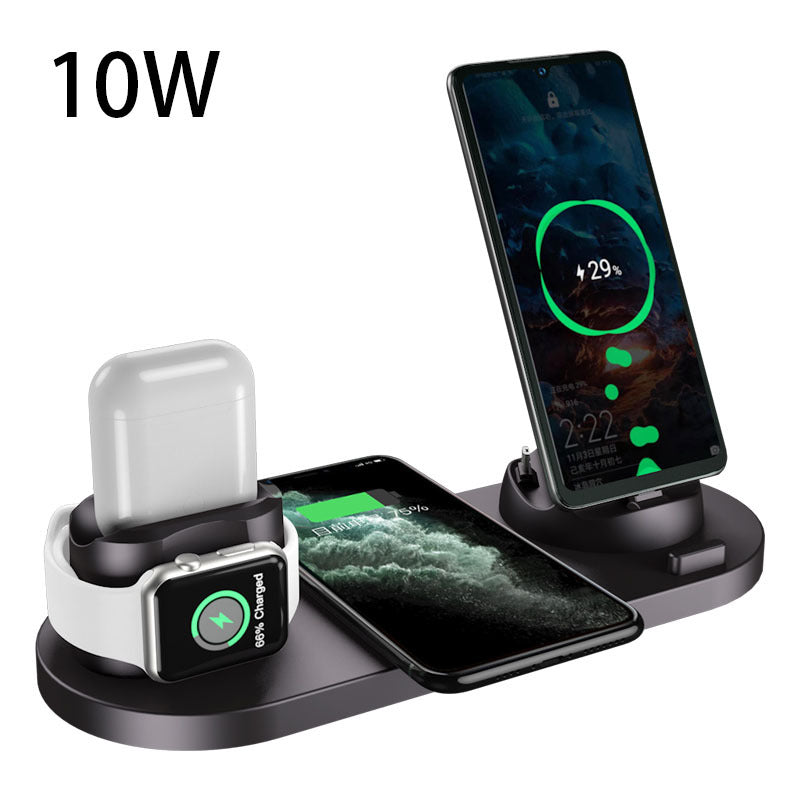 6-in-1 Wireless Charging Station for iPhone, Apple Watch & AirPods