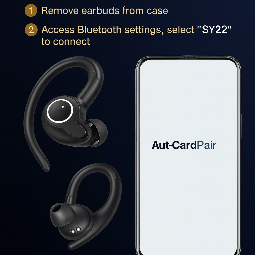 SOLVIX™ SportPro Earbuds — Bluetooth 5.3, 40H Playtime, ENC Noise Reduction