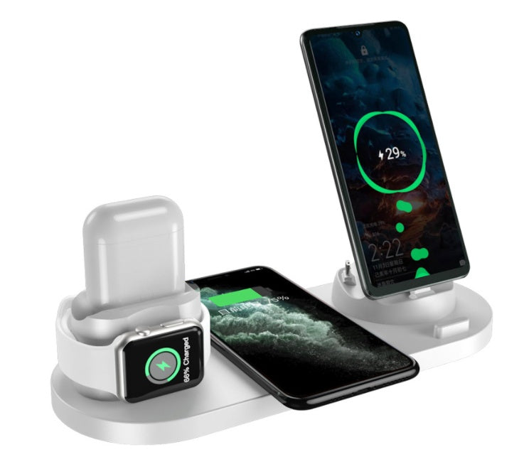 6-in-1 Wireless Charging Station for iPhone, Apple Watch & AirPods
