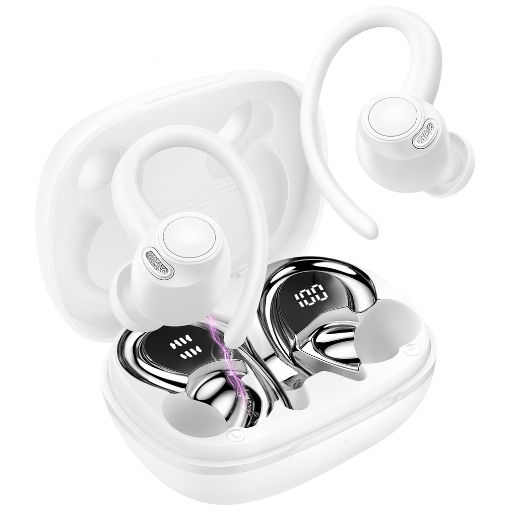 SOLVIX™ SportPro Earbuds — Bluetooth 5.3, 40H Playtime, ENC Noise Reduction