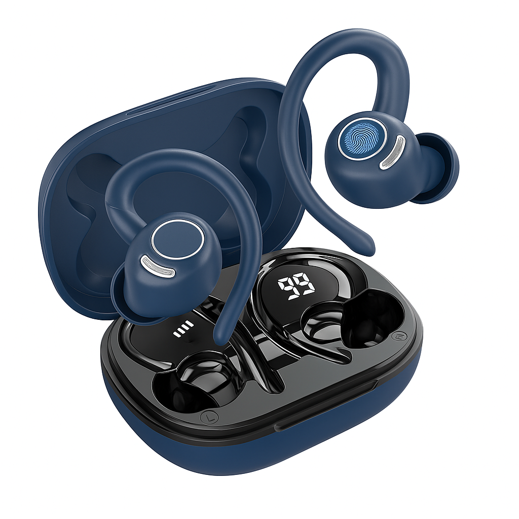 SOLVIX™ SportPro Earbuds — Bluetooth 5.3, 40H Playtime, ENC Noise Reduction