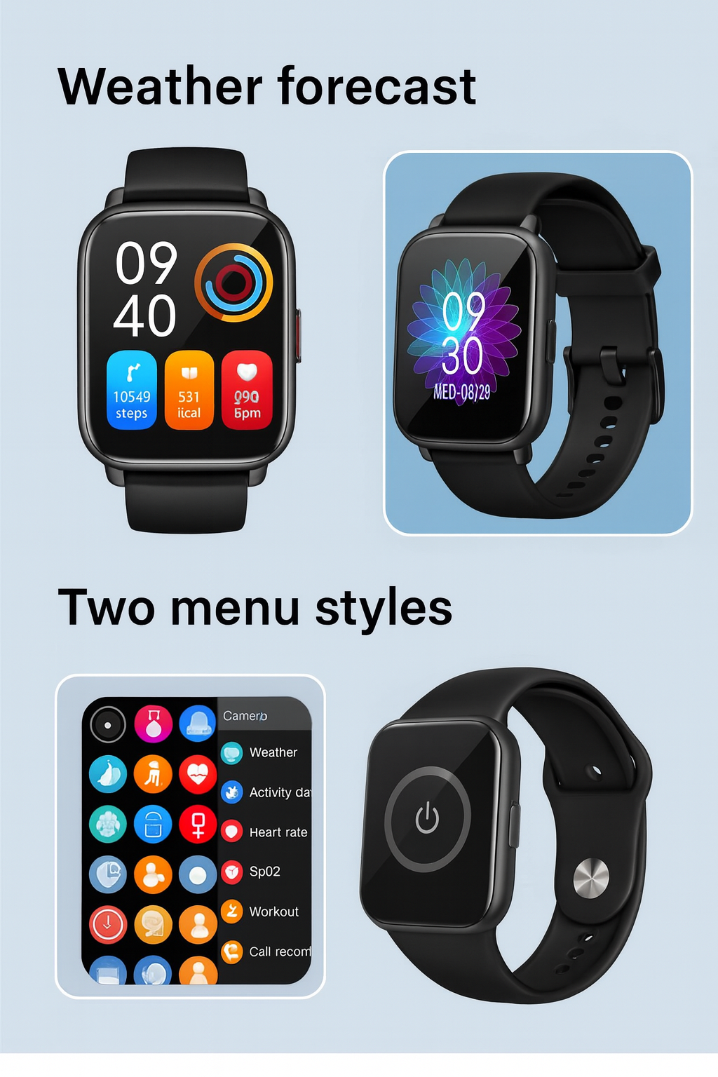 SOLVIX SmartFit™ Watch – Heart Rate, Steps, Notifications, Sleep Tracking