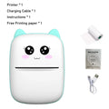 Portable thermal printer mini cat print photo pocket thermal label