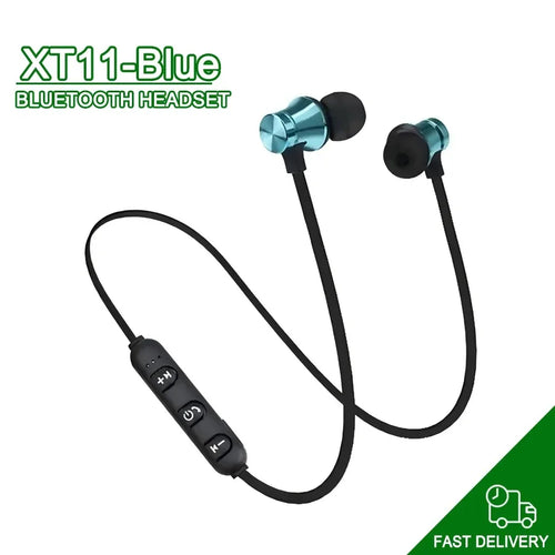 Magnetic Sports Headset Bluetooth HIFI Stereo Wireless Headphone with