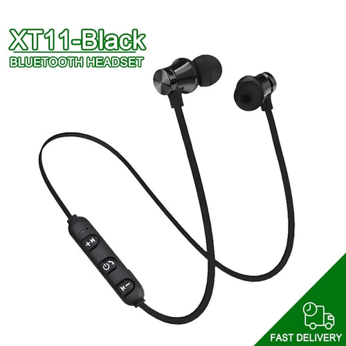 Magnetic Sports Headset Bluetooth HIFI Stereo Wireless Headphone with