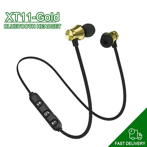 Magnetic Sports Headset Bluetooth HIFI Stereo Wireless Headphone with