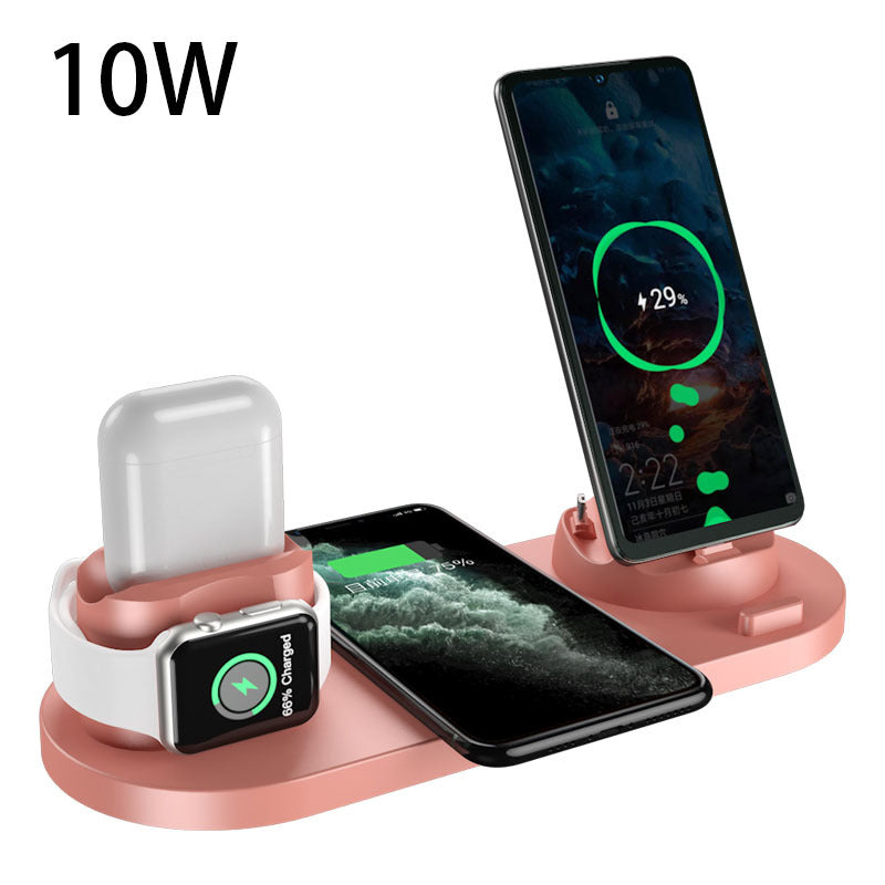 6-in-1 Wireless Charging Station for iPhone, Apple Watch & AirPods