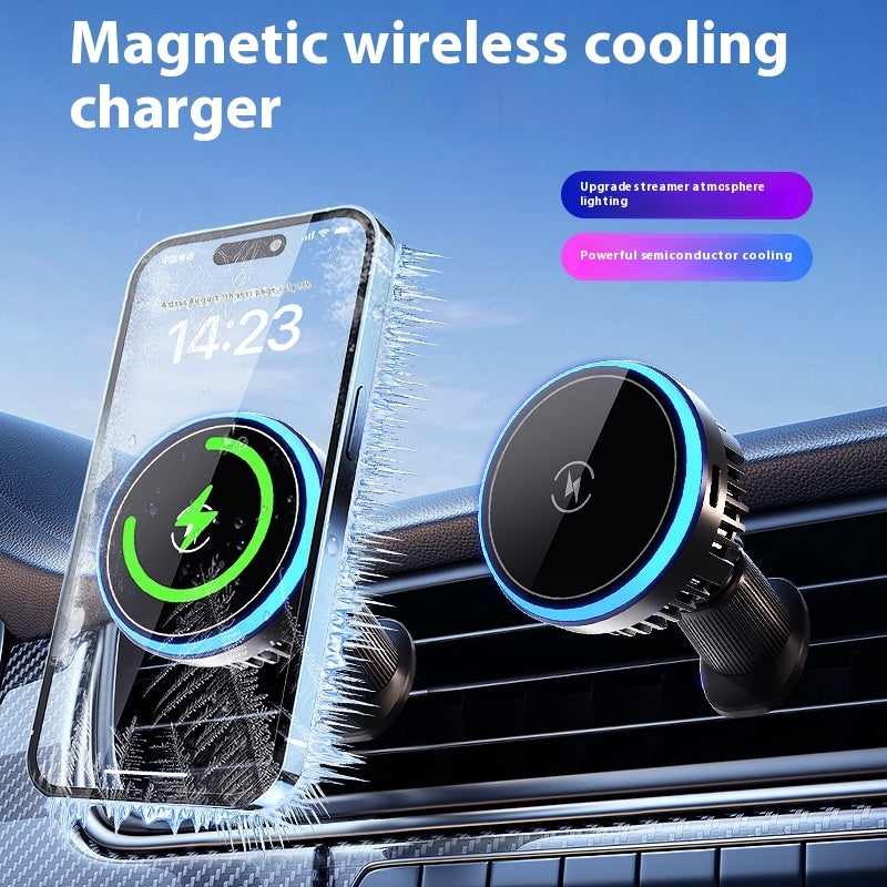 Magnetic Car Wireless Charger & Phone Mount (15W Fast Charge)