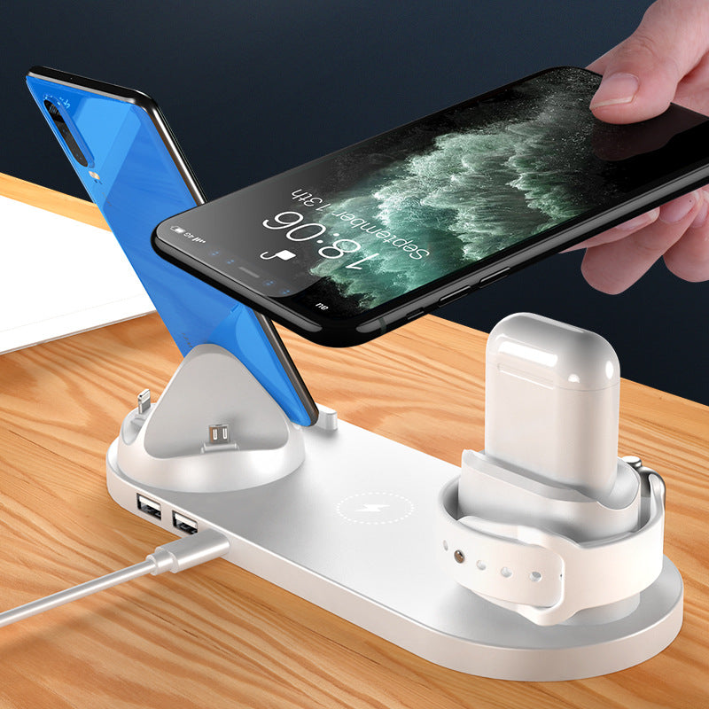 6-in-1 Wireless Charging Station for iPhone, Apple Watch & AirPods