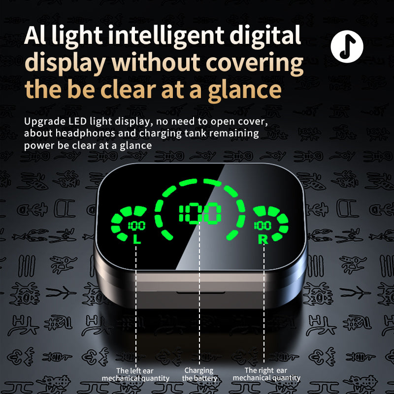 YD03 Wireless Bluetooth Earbuds – Smart LED Display